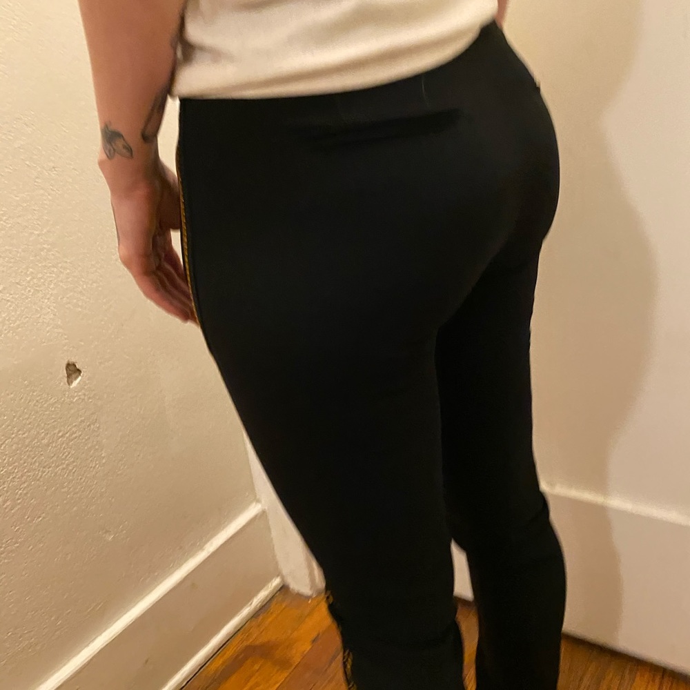 Rag And Bone Black Trousers With Gold Stitching - image 3